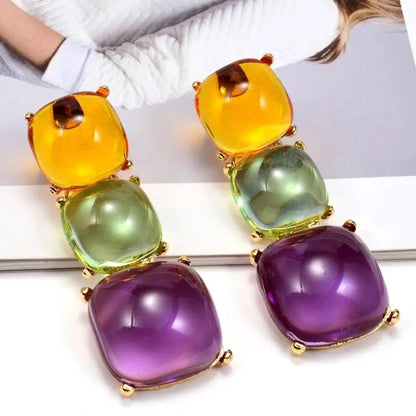 Colorful Trio Square Drops
