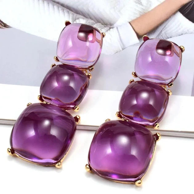 Colorful Trio Square Drops