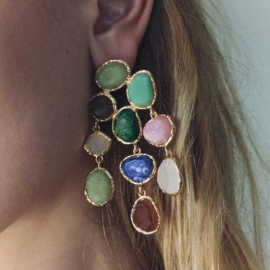 Colourful Resin Statement Danglers