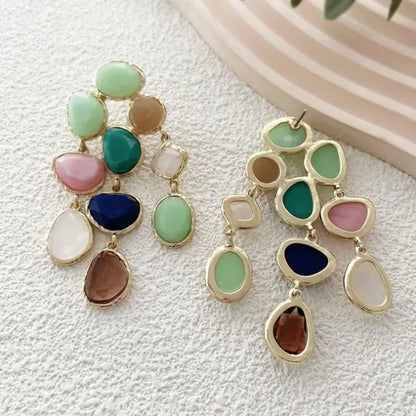 Colourful Resin Statement Danglers