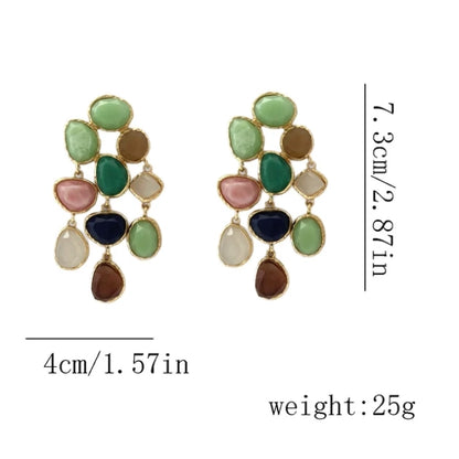 Colourful Resin Statement Danglers