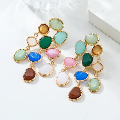 Colourful Resin Statement Danglers