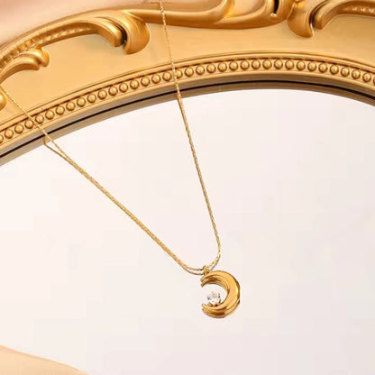 Crescent Pendant with Chain