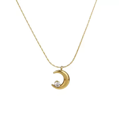 Crescent Pendant with Chain