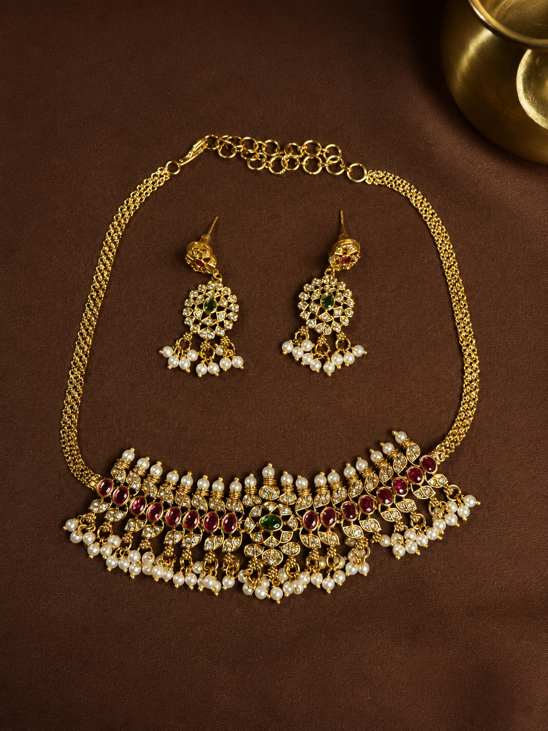 Mouktika Kanti – Pearl Jadau Kundan Choker Set