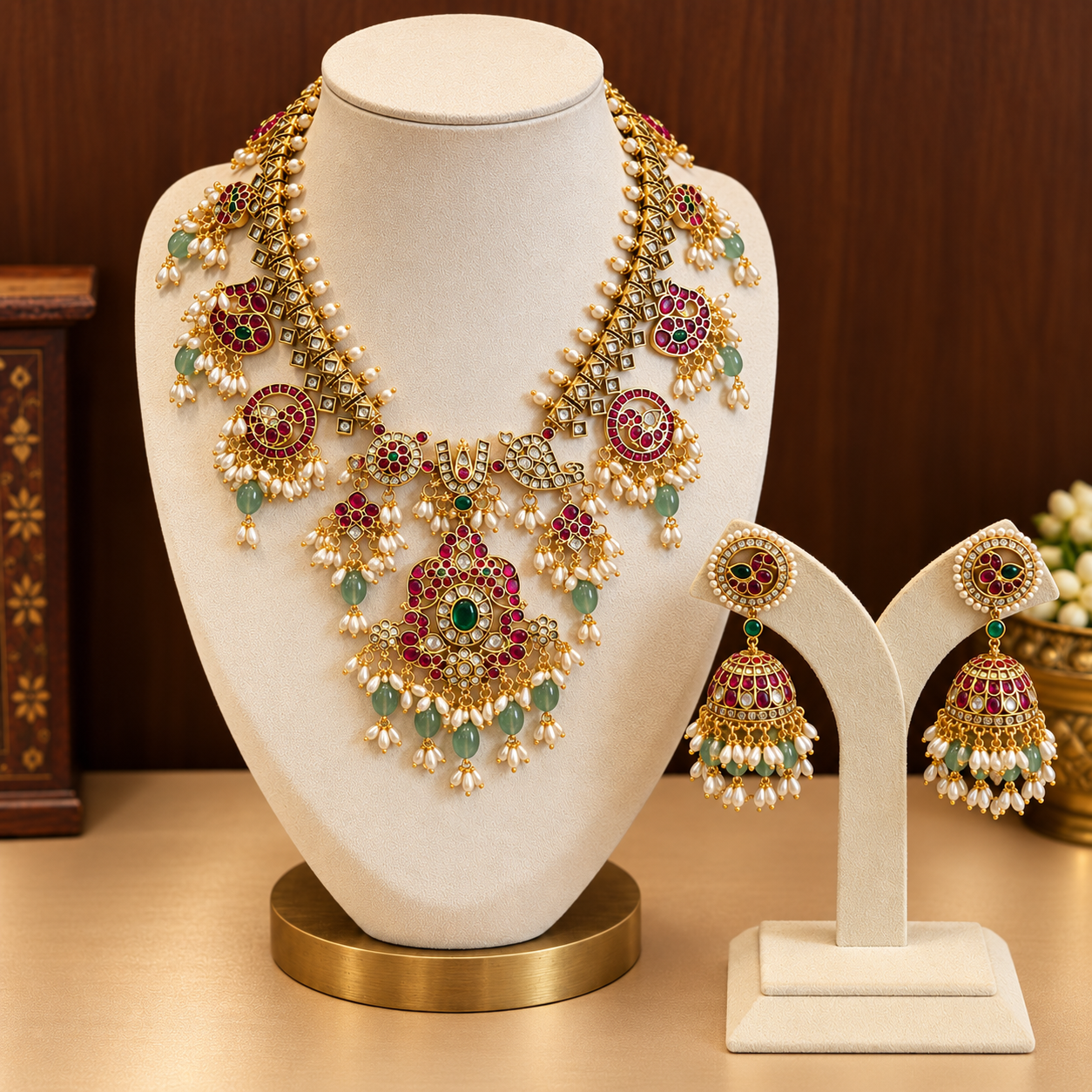 Vaikuntha Manjari – Original Jadau Kundan Gutta Pusalu Set