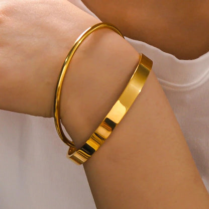 Double Layer Bangle Bracelet