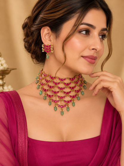Chandrika – Original Jadau kundhan Heritage Choker Set