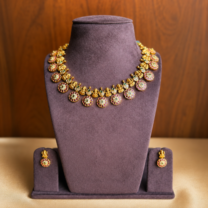 Mahalakshmi Bottu Sara – Original Jadau Kundan Necklace Set.