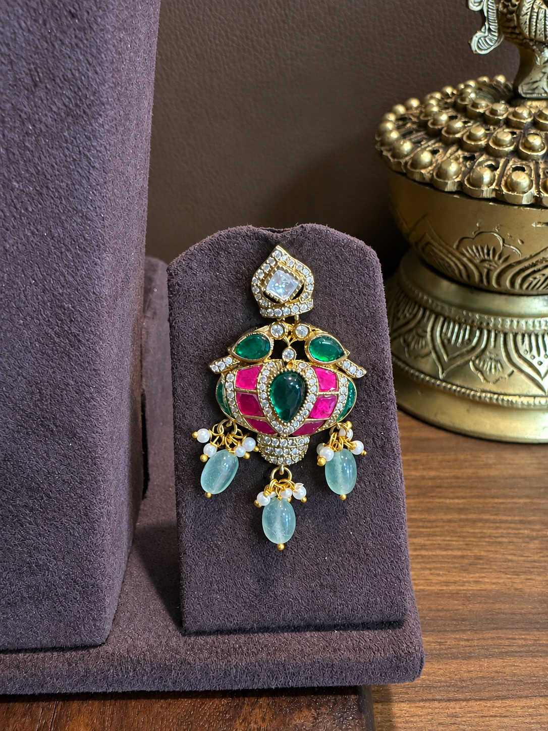 Mayura Vamshi – Moissanite Polki Jadau Kundan Necklace Set