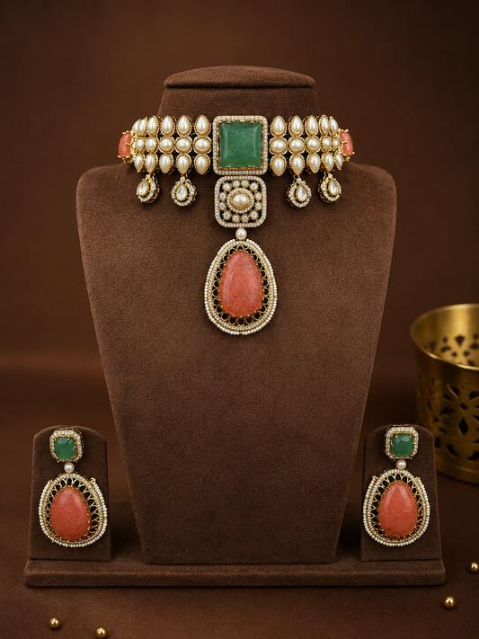 Sahiba – Imperial Cabochon Heritage Choker Set