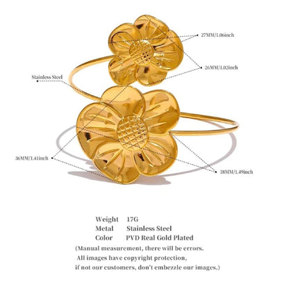 Viola Charming Armlet - 18k Gold Plated