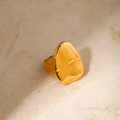 Geometric Gold Bold Statement Ring