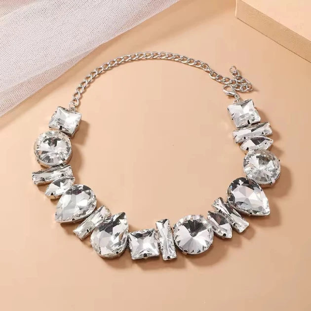 Geometrical Crystal Necklace