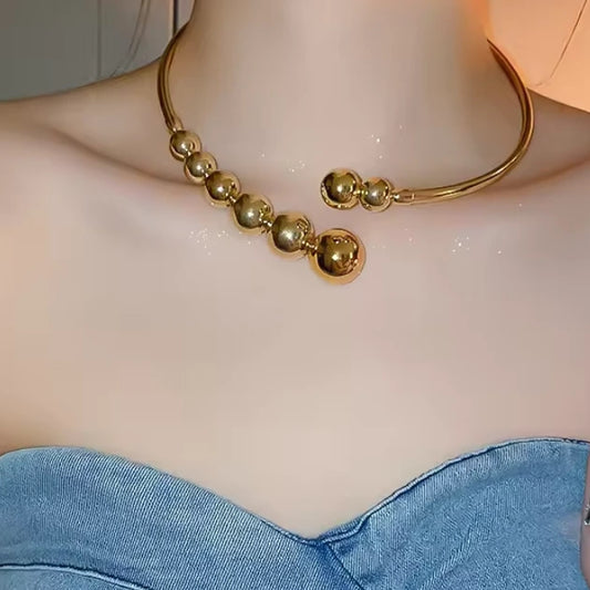Gold Plated Beaded Bliss Necklet