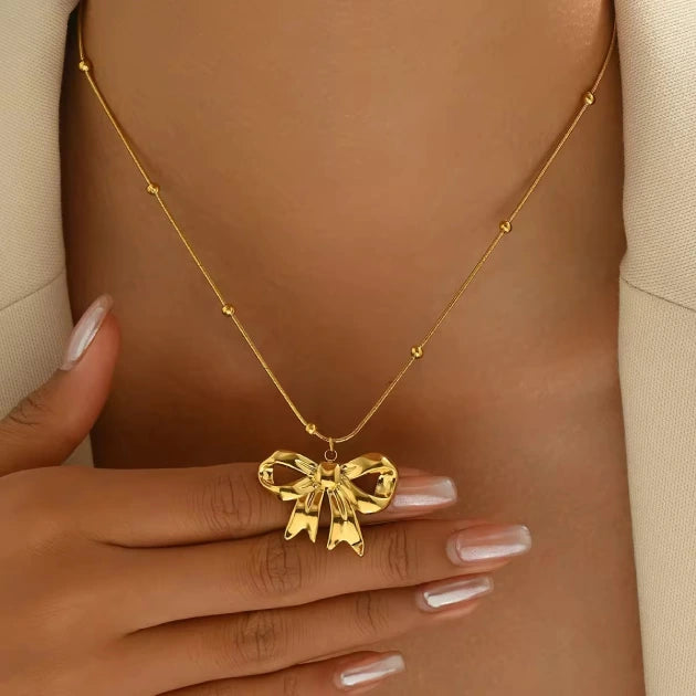 Bow Charm Necklace