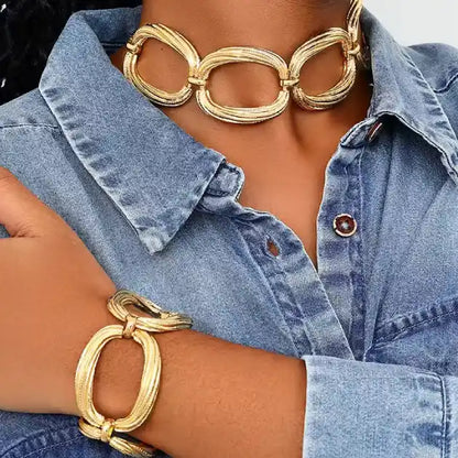 Gold Chunky Link Chain Choker
