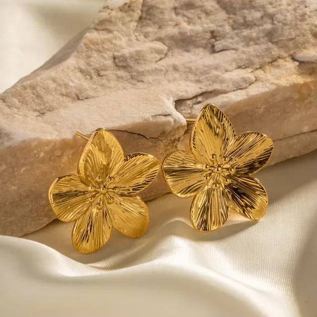 Viola Blossom Studs - 18k Gold Plated