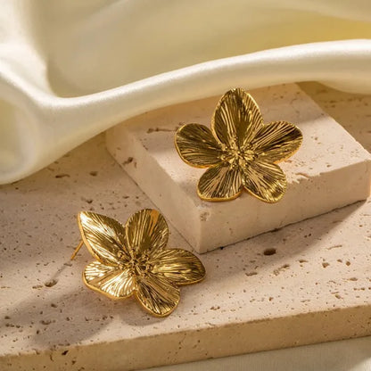 Viola Blossom Studs - 18k Gold Plated