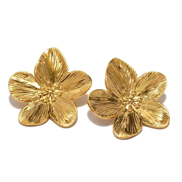 Viola Blossom Studs - 18k Gold Plated