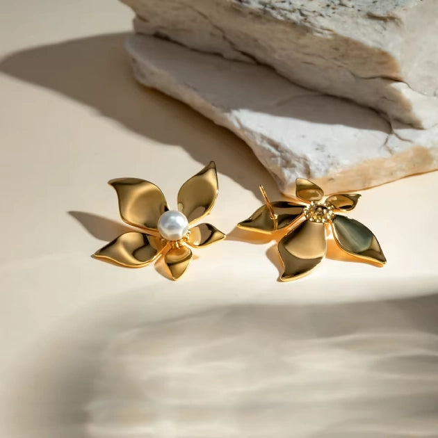 Blooming Pearl Studs