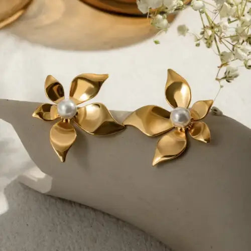 Blooming Pearl Studs