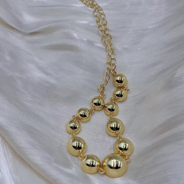 Gold Hemisperical Necklace