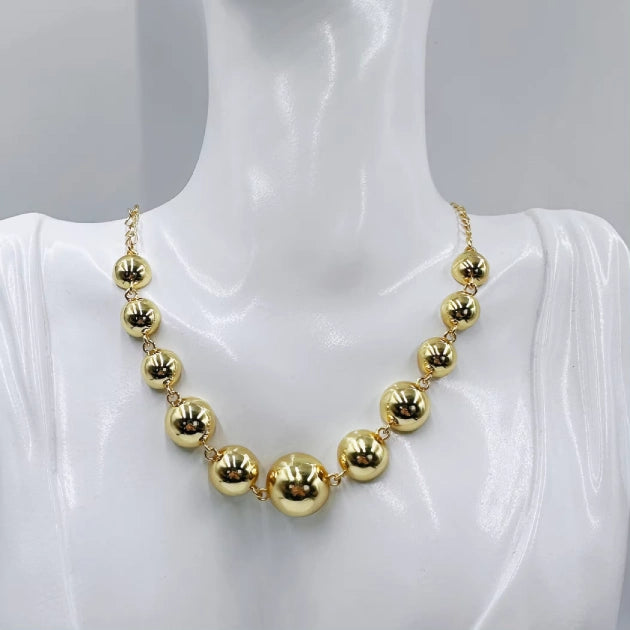 Gold Hemisperical Necklace