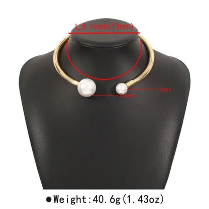 Gold Pearl Ball Necklet