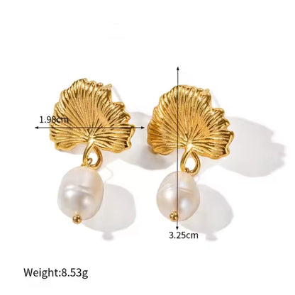 18k Gold Plated Pearl Blossom Jewellery Set