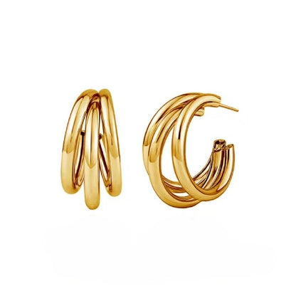 Dainty Triple Layered Hoops