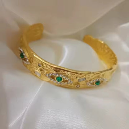 Emerald Green with Zircons Nazar Bracelet