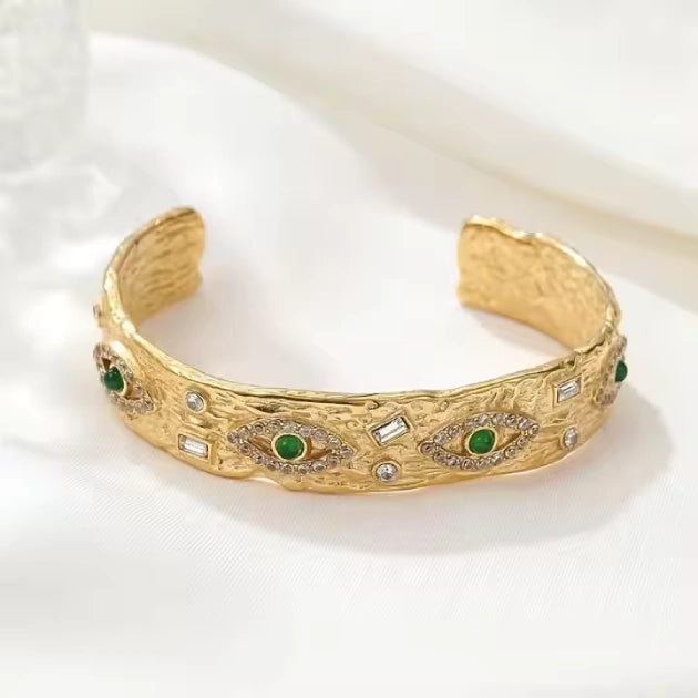 Emerald Green with Zircons Nazar Bracelet