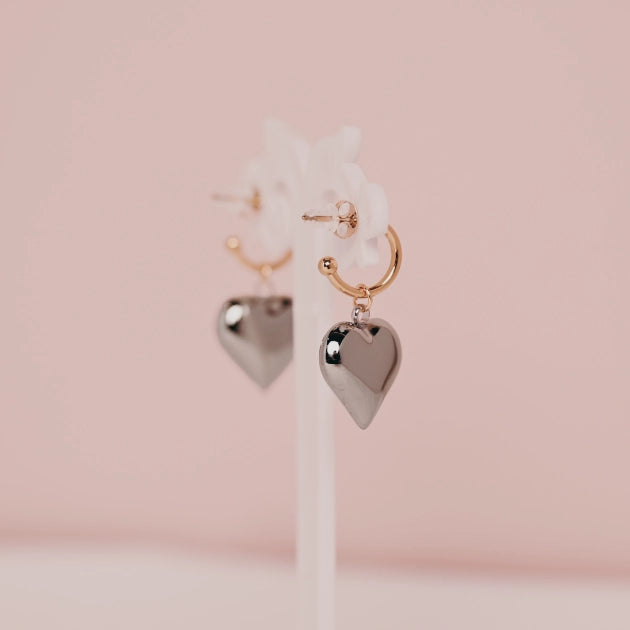 Heart Hoop Huggies