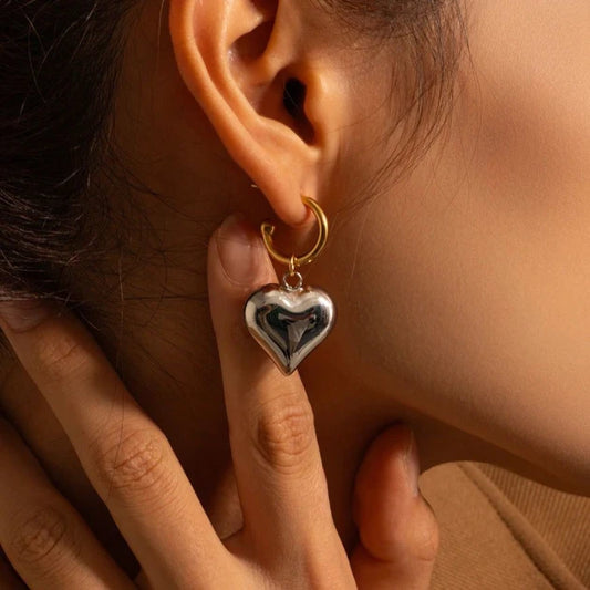 Heart Hoop Huggies