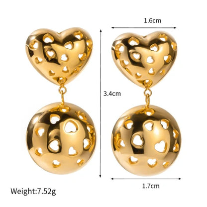 Heart with Half-Sphere Drops
