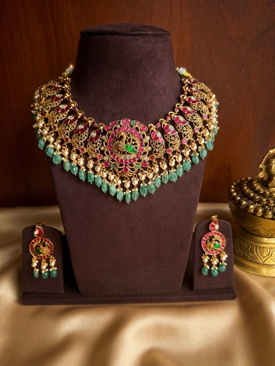 Mayura Vaibhava – Original Jadau Kundan Necklace Set