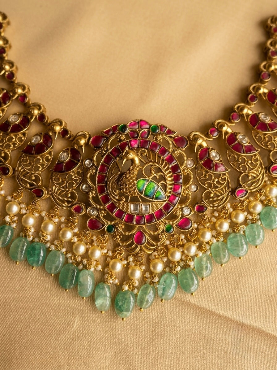Mayura Vaibhava – Original Jadau Kundan Necklace Set