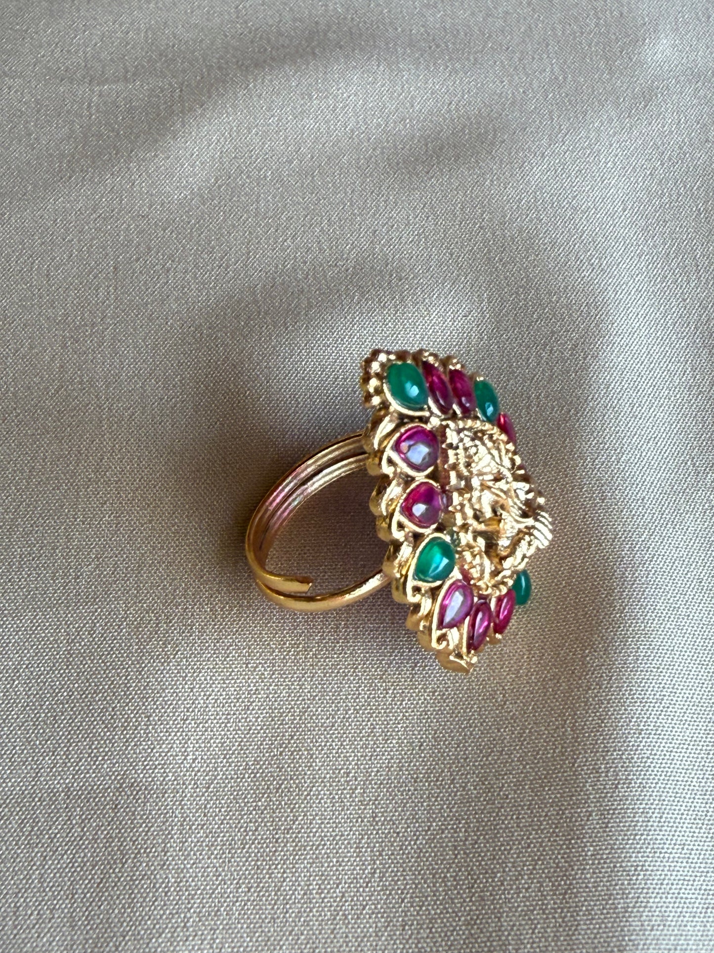 Mahalakshmi Jadau Kundan Ring