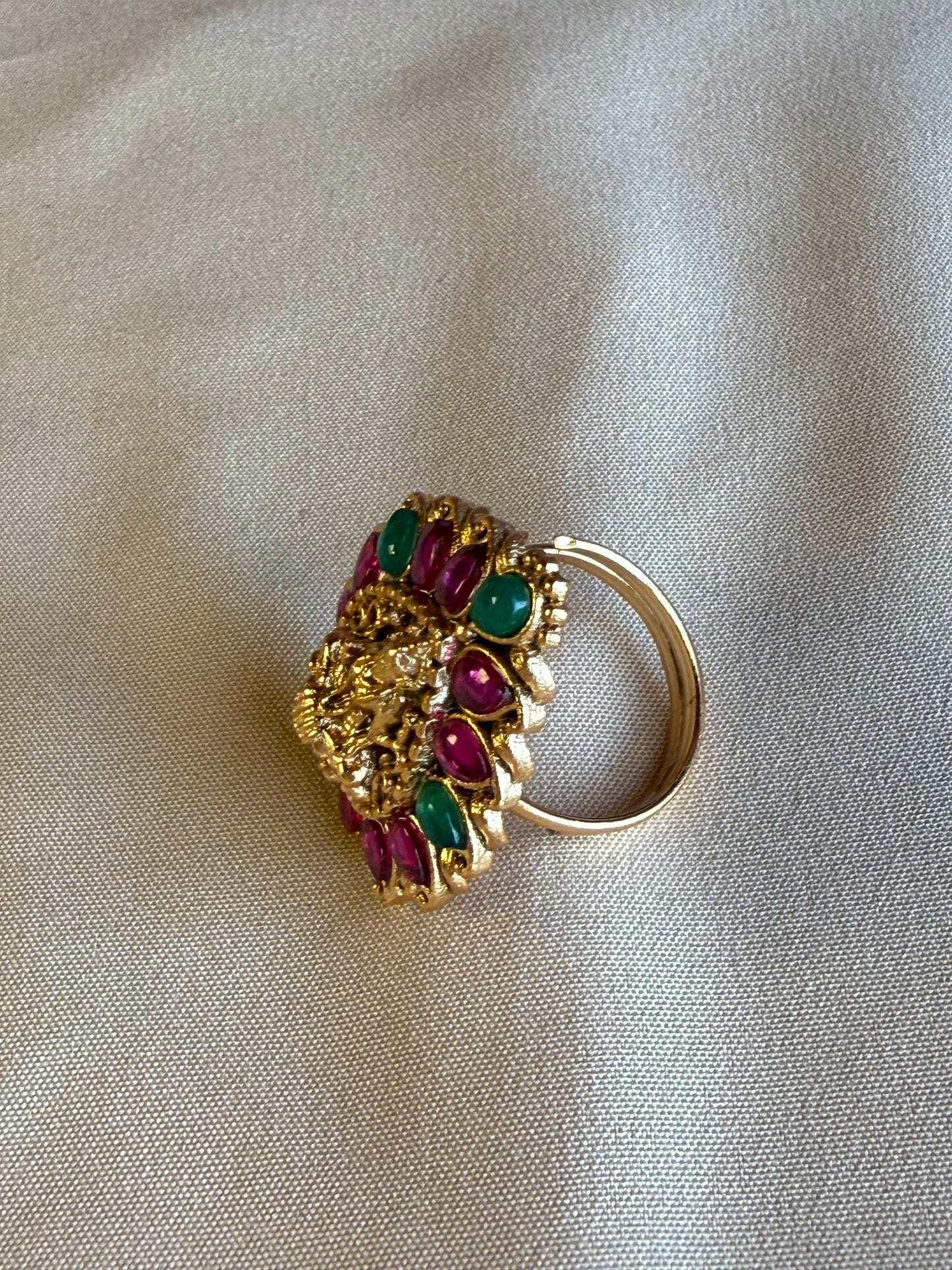 Mahalakshmi Jadau Kundan Ring