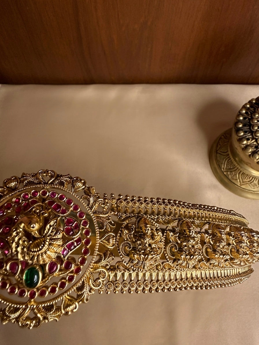 Annalakshmi - Jadau Kundan Reversible Kamarbandh/Waist Belt