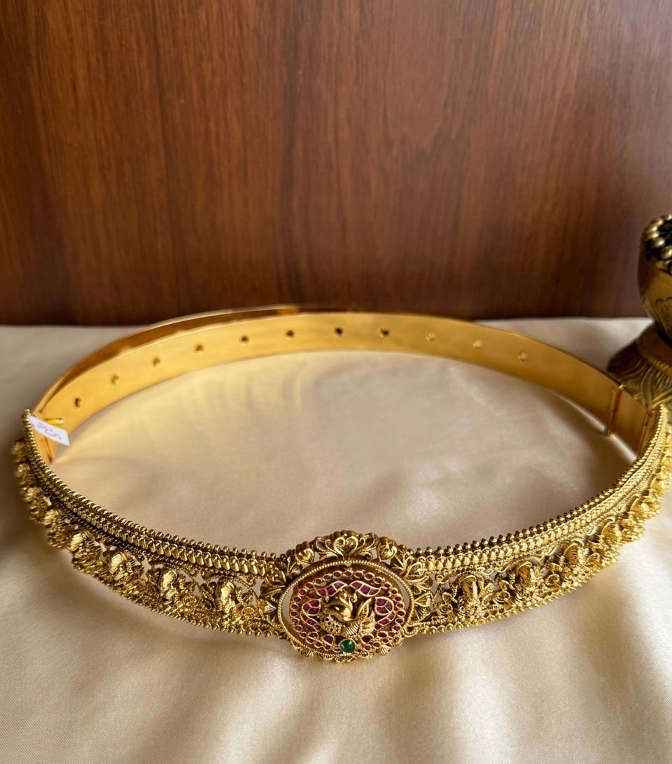 Annalakshmi - Jadau Kundan Reversible Kamarbandh/Waist Belt
