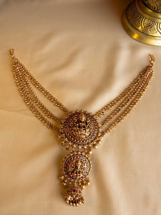 Mahalakshmi Keshabharana – Jadau Kundan Hair Accessory