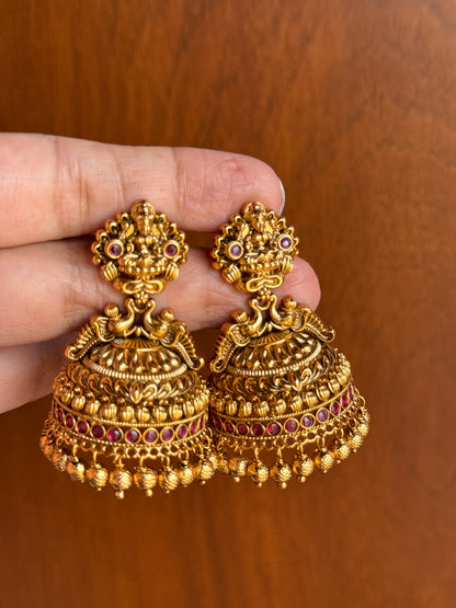 Lakshmi Pakshi – Original Jadau Antique Temple Jhumka.