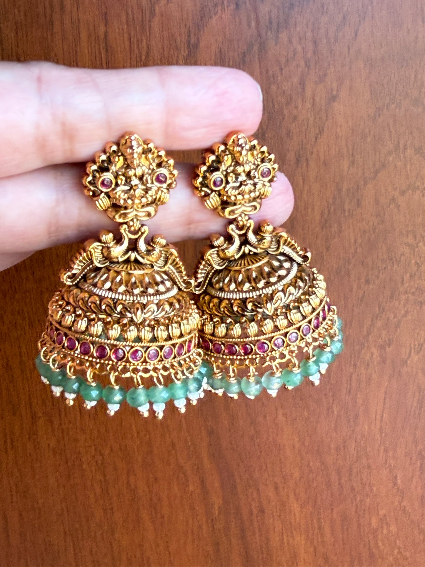 Lakshmi Pakshi – Original Jadau Antique Temple Jhumka.