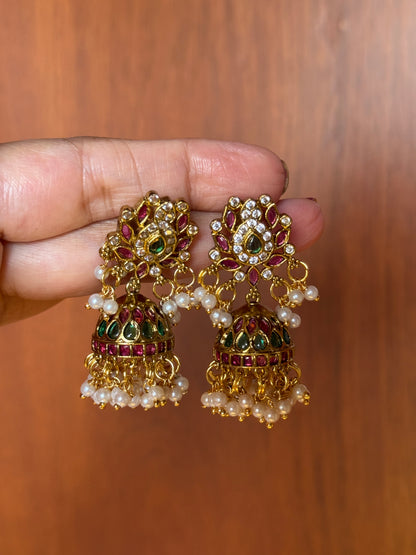 Pushpa Manjari – Original Jadau Kundan Gold Temple Necklace Set.