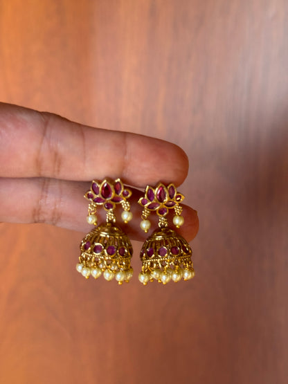 Padma Manjari – Original Jadau Kundan lotus Hasli Necklace Set.
