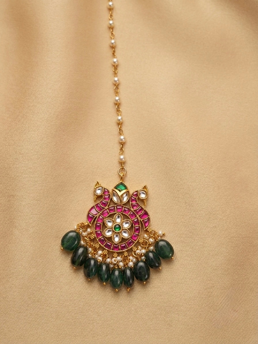 The Mayurika - Original Jadau Kundan Maang Tikka.