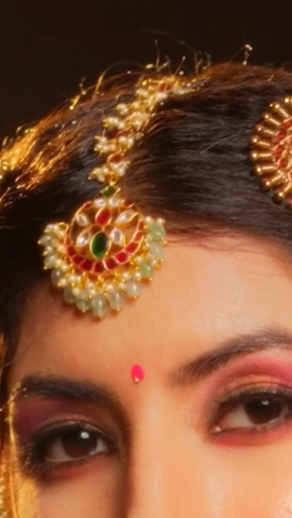 Vanamala Jadau Kundan Maang Tikka