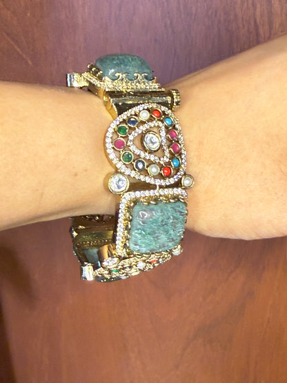 Navika – Multigem Heritage Cuff Bangle